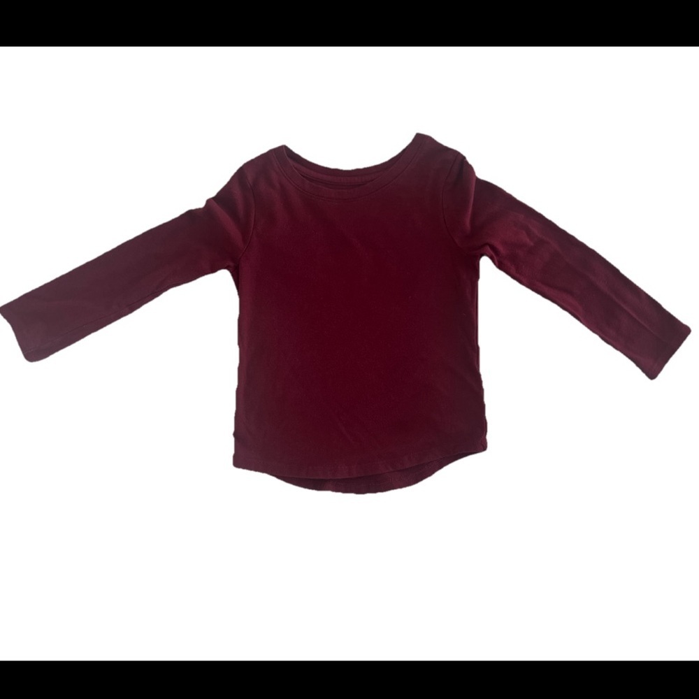 Cat & Jack T Shirt Red Long Sleeve Art Print Size 4T (0615)